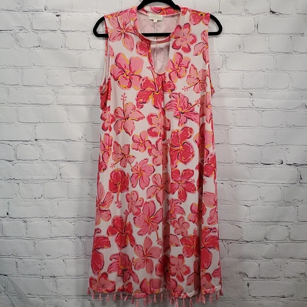 Simply Southern Sarasota Sleeveless Dress w Keyhole Size XXL